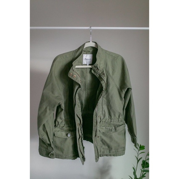 Madewell NWOT Northover Utility Cargo Jacket Desert Olive Green MSRP $138 SZ M - Picture 7 of 8